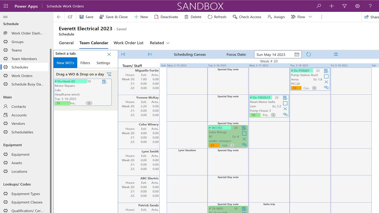 Schedule Work Orders can help you achieve your specific scheduling goals